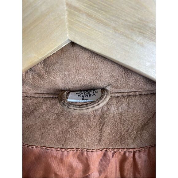 Vintage A.D.A. Leather Bomber Jacket with Tooled Southwestern Theme Women’s L - Picture 9 of 12